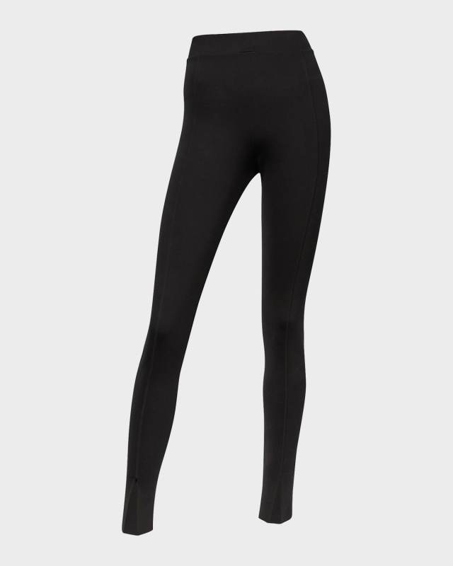 Midnight Grace Front-Slit Jersey Leggings